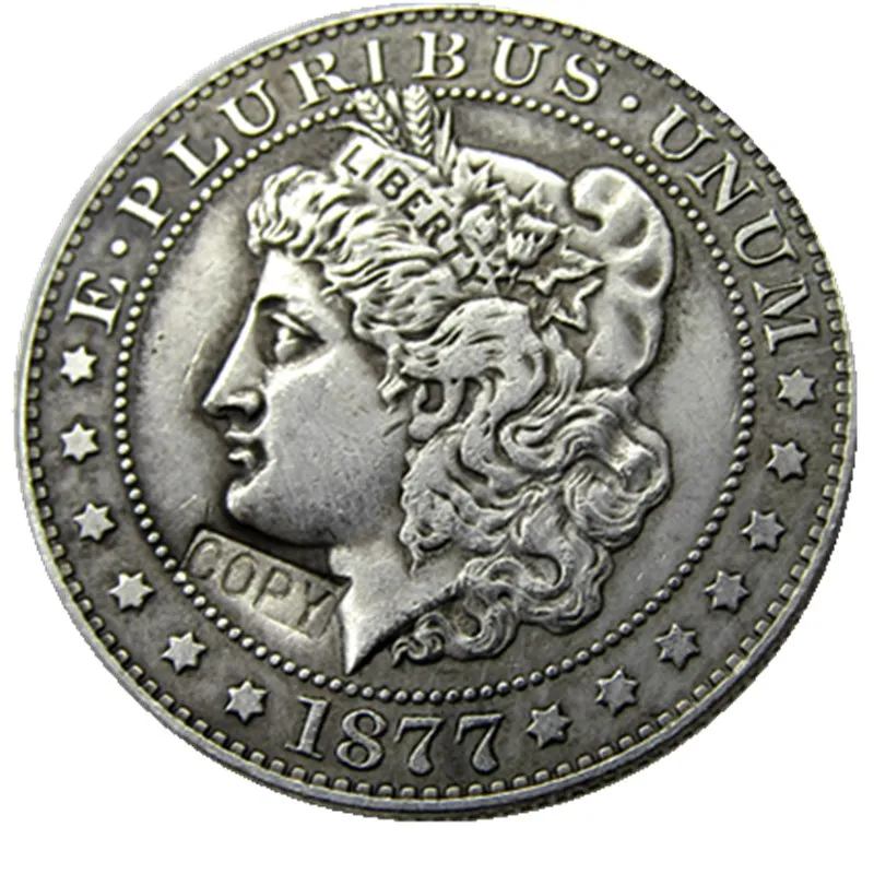 

us 1877 morgan half dollar SILVER PLATED copy coins