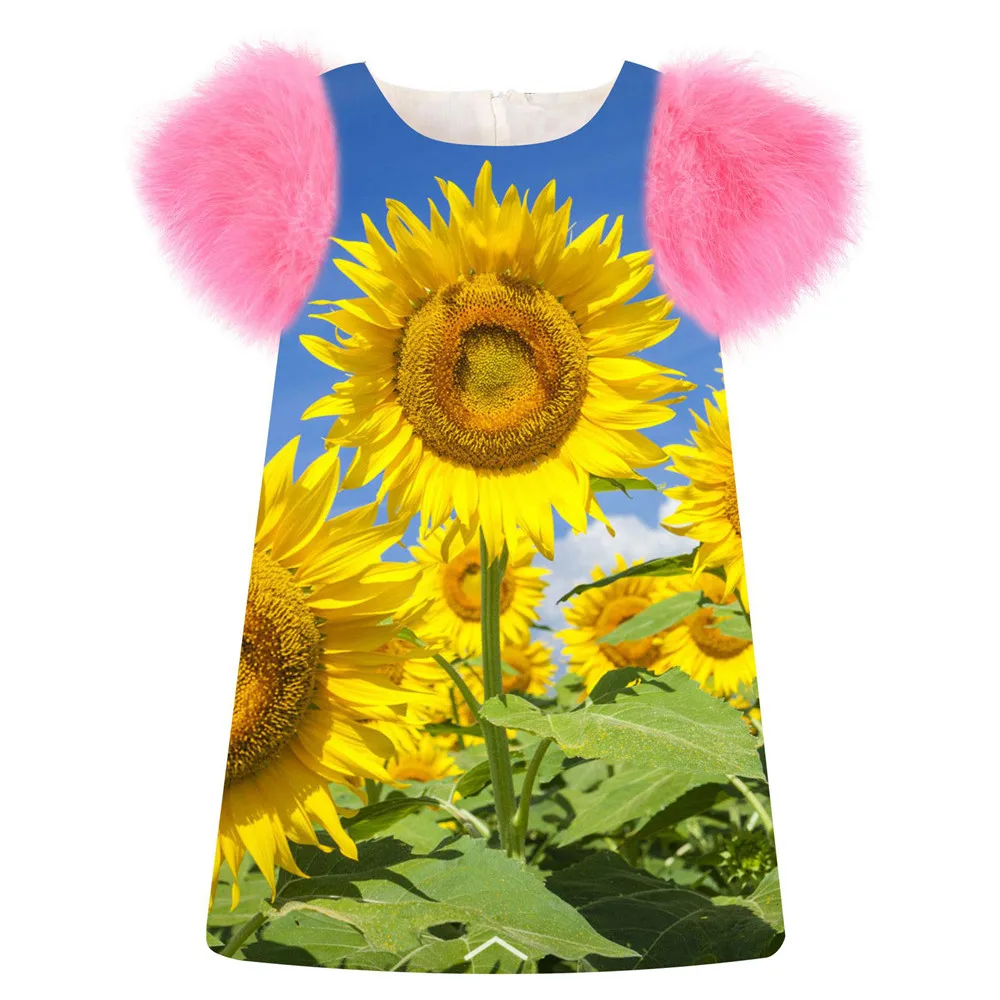 Sunflower Toddler Dress Birthday