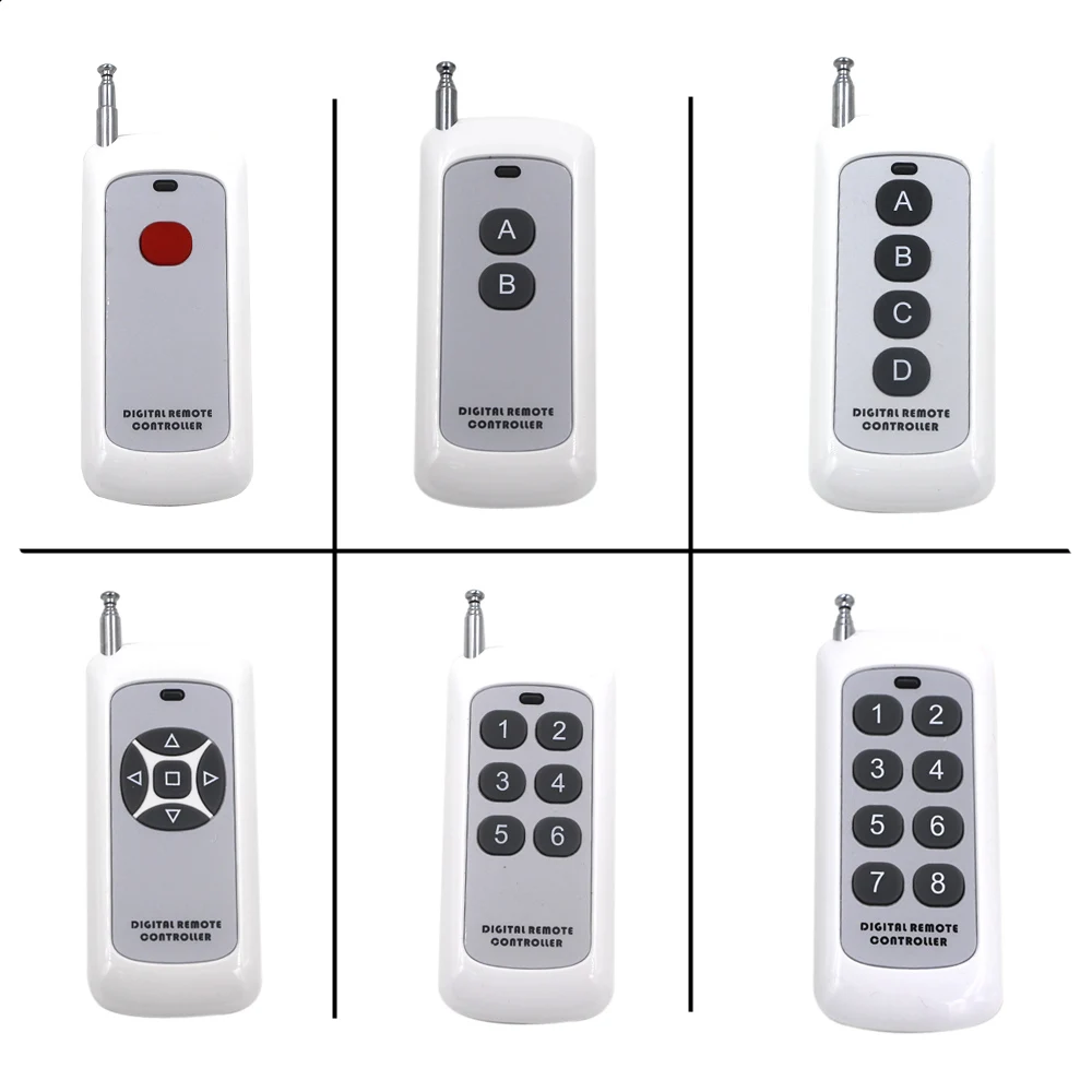 

500m 1CH 2CH 3CH 4CH 6CH 8CH 1 2 3 4 6 8 CH Channel RF Wireless Remote Control Transmitter,315 / 433 MHz
