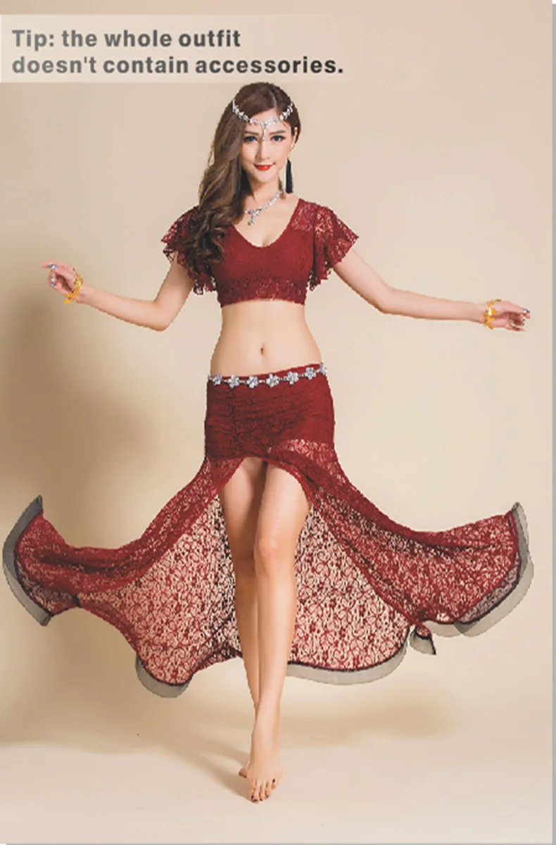 2-Pieces-Women-Belly-Dance-Costume-Lace-Top-Long-Skirt-Sexy-Outfits-Dancewear-V-neck-Bellydance (4)