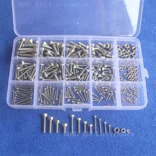 300Pcs M2/M3/M4 Cap Head Thread Stainless Steel Hex Socket screw nuts PCB machine Bolt Assortment kit set Fastener Hardware 300Pcs M2/M3/M4 Cap Head Thread Stainless Steel Hex Socket screw nuts PCB machine Bolt Assortment kit set Fastener Hardware