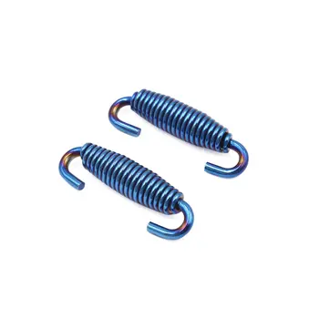 

Uxcell a17030300ux1352 2Pcs Blue Exhaust Muffler Silencer Deadener Springs Strainer for Motorcycle, 2 Pack