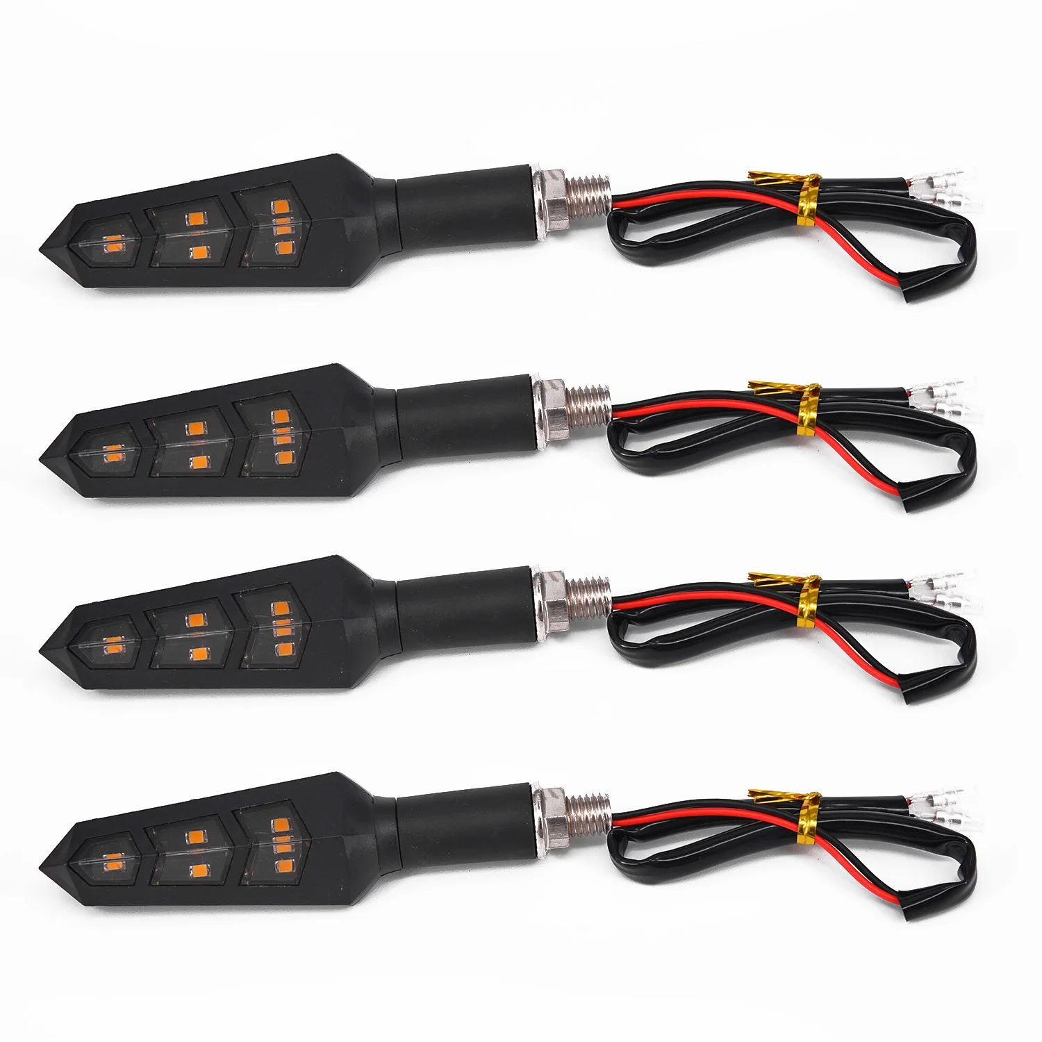 4* 6LED 12V мотоцикл Скутер поворотник Индикатор Поворотная лампа Янтарный Горячий