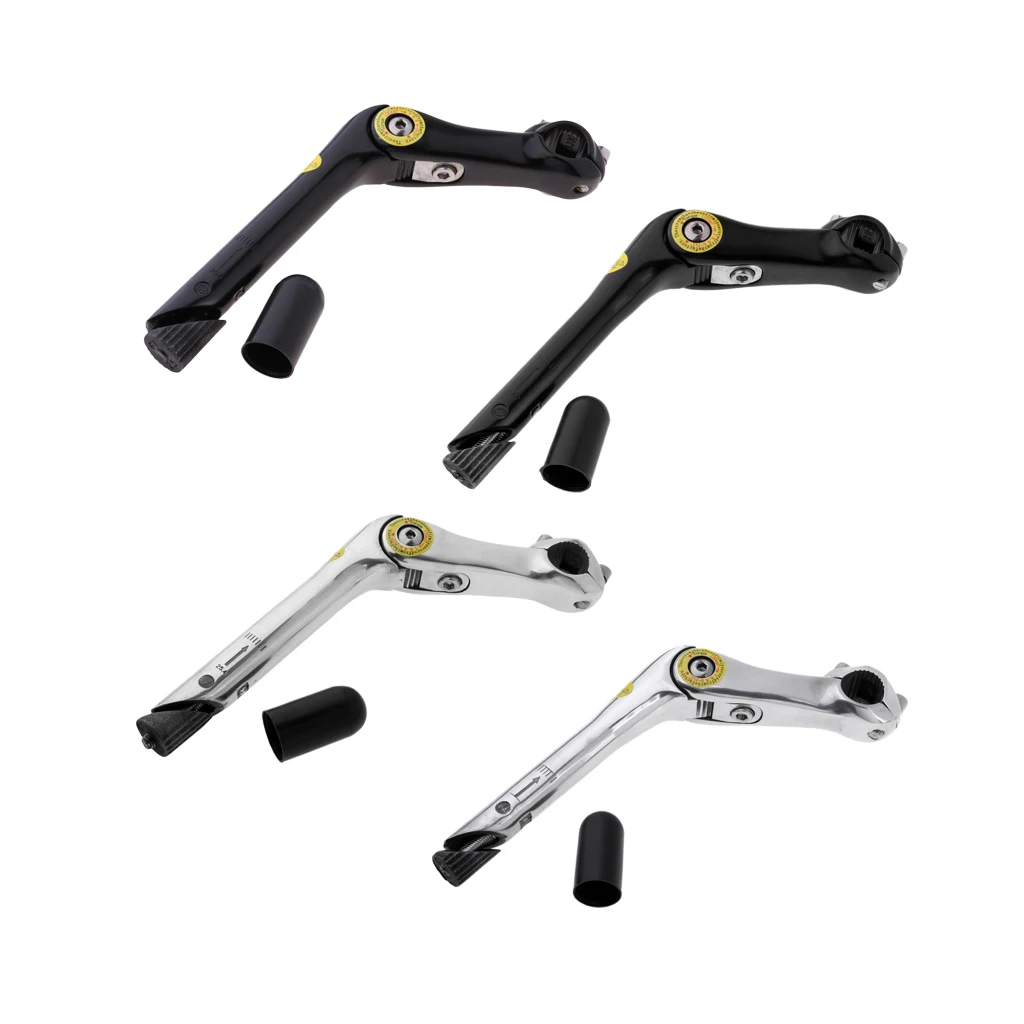 Adjustable 0-90 Degree Aluminum Alloy Bicycle Handlebar Stem Riser Adapter Extender Replacement for Road Mountain Bike MTB BMX