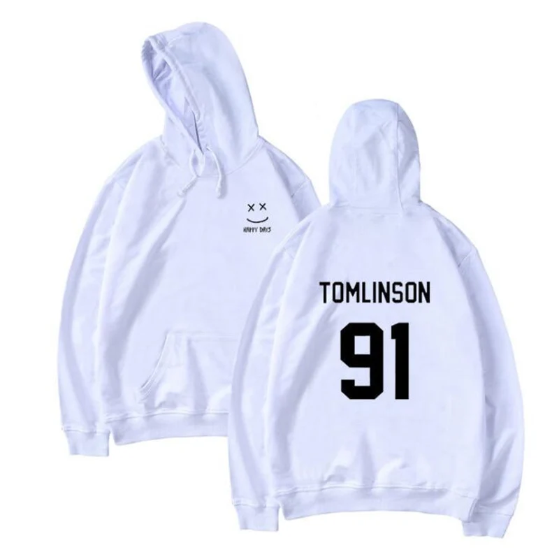 Louis Tomlinson 91 One Direction Oversized Hoodies Women Harajuku Sweatshirt Streetwear Hip Hop Fleece Hooded Jacket Coats Men