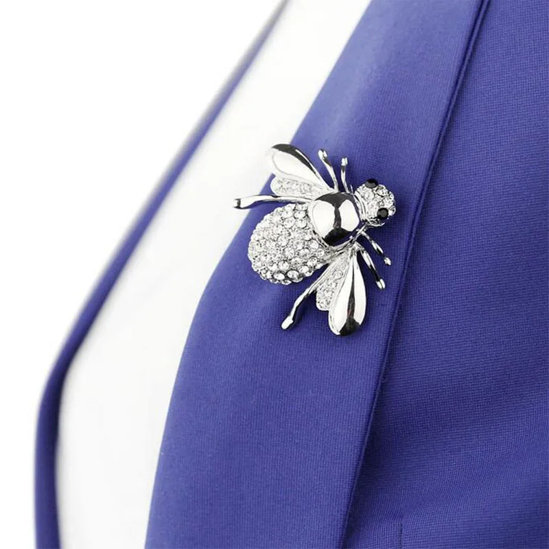 

Sale Women Fashion New Crystal Rhinestone Novelty Bee Insects Delicate Costume Jewellery Brooch Pin Bumblebee Cocktail Evening