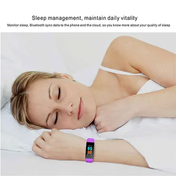 

Fashion Bluetooth Smart Bracelet IP68 Waterproof Support Heart Rate Blood Pressure Blood Oxygen Monitor Sleep Monitor Smart Band