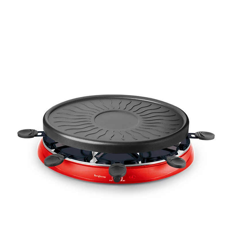LSTACHi двухслойная бездымного Raclette Grilldle печь для выпечки электрический барбекю