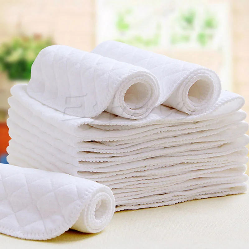 

2018 New Reusable Baby Soft Cloth Diaper Liners Insert 3 Layers Cotton Nappy