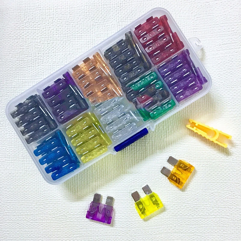 100pcs/Box Standard Car Fuse Medium Blade Fuses Kit Car Assortment Auto