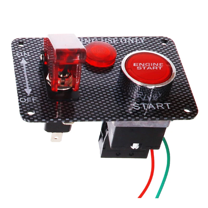 12 В Кнопка зажигания переключатель панель для гоночного автомобиля тумблер кнопка запуска с индикатором и кабелем