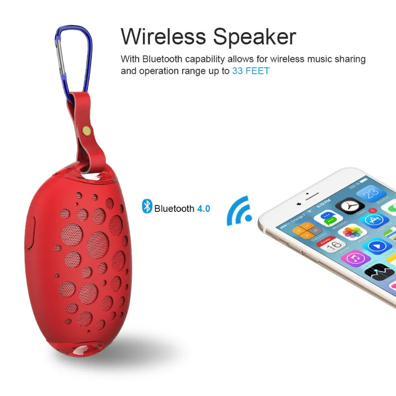 Водонепроницаемый Bluetooth Динамик манго сабвуфер громкий Портативный молния