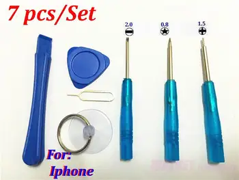

(A) 7 in1 Hand Tools Screwdriver Set Mobile Phone Repair Opening Tools Kit Sets For iphone 8 6s plus 6 5s 4s X ipod 1000set/lot