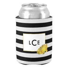 Элегантное свадебное украшение подарок черная полоса и золотой пион монограмма может охладитель для жениха и невесты Юбилей Подарок Пивные Держатели