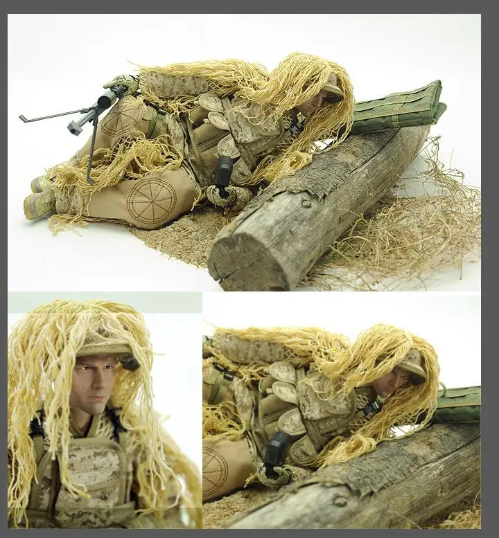  1/6 12-inch Plastic Simulation Doll Plastic collection level multi-accessory sniper with Barrett mi