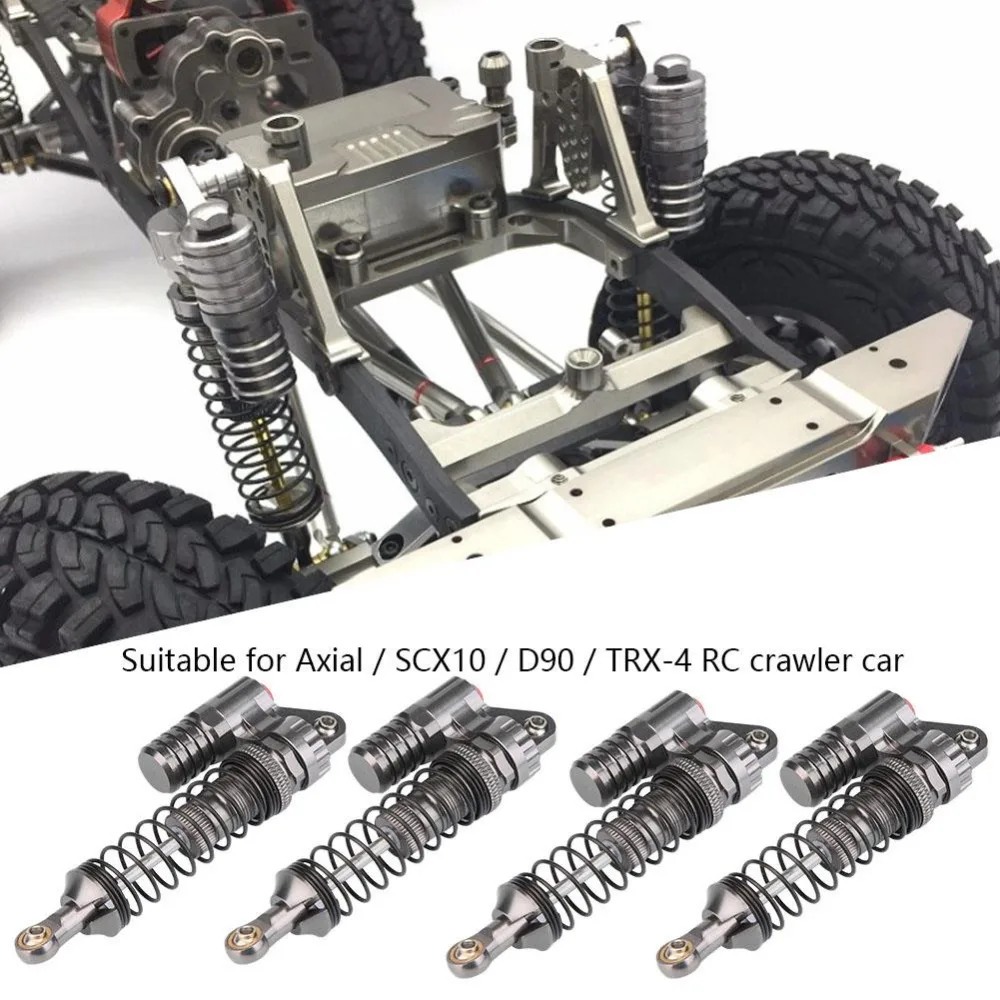 

4Pcs CNC Machining Aluminum Shock Absorber for Axial/ SCX10/ D90/ TRX-4 RC Crawler Car RC Car Shock Absorber