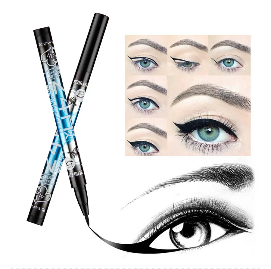 

Free Shipping Hot Black Liquid Eyeliner Pen Long-lasting 24Hours Waterproof Eye Liner Pencil Eye Makeup Cosmetic Tools Wholesale