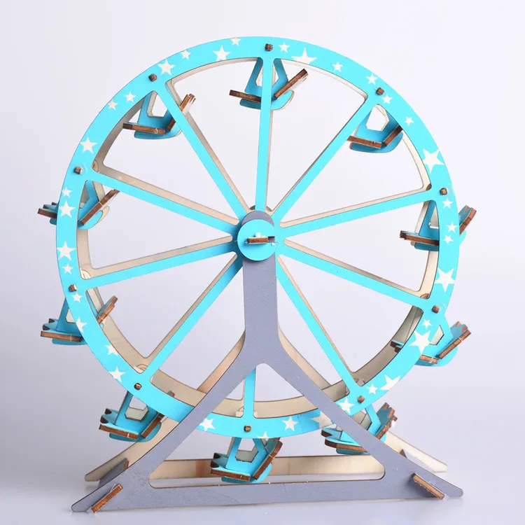 ZOSEN 3D Wooden Puzzle DIY Ferris Wheel Puzzle 3D Jigsaw Model Gifts for Kids and Adults 295 PCS
