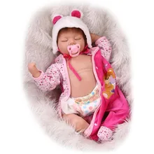 Top Quality 22 Inches 55cm Cute Baby Girl Realistic Reborn Baby Dolls Cheap Newborn Baby Dolls For Sale Best Kids Birthday Gifts