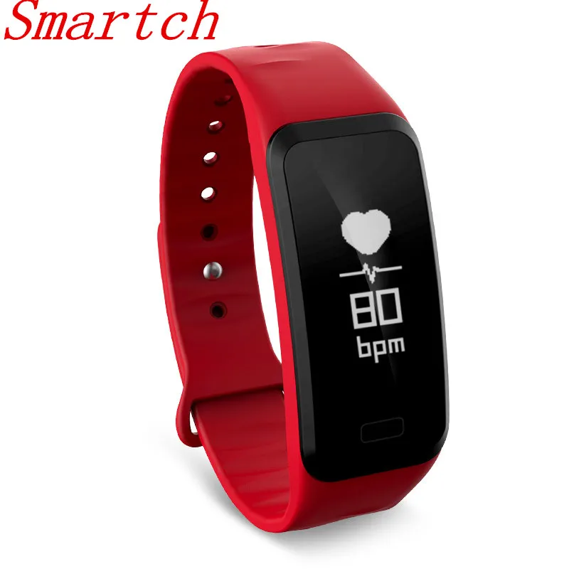 Smartch R1 Bluetooth Smart Bracelet Waterproof Activity Fitness Tracker Heart Rate Monitor Smart Wristband Band for