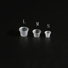 1000 шт. чернила татуировки Чашки l, m, s Пластик татуировки Кепки для бровей Макияж пигмент контейнер Кепки одноразовые Интимные аксессуары пигмент татуировки чашки