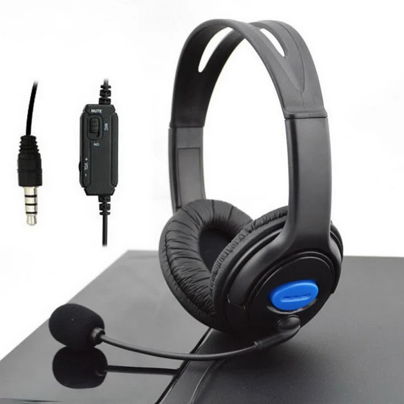 

Hot 3.5mm Wired Earphone Gaming Headphones Headband Game Headset With Mic for PS4 Sony PlayStation 4 /PC Computer