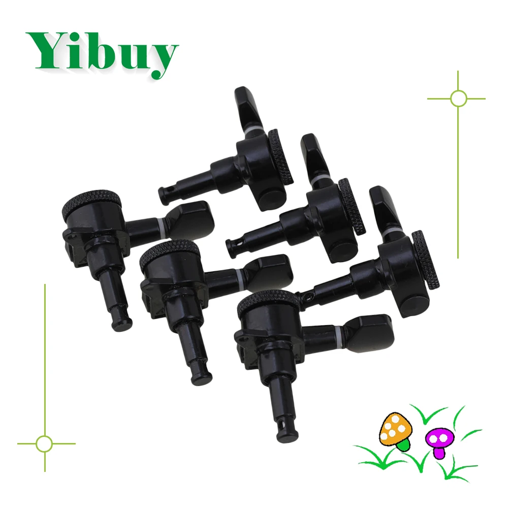 

Yibuy Black Auto lock string Guitar Tuning Pegs Machine heads 3L3R