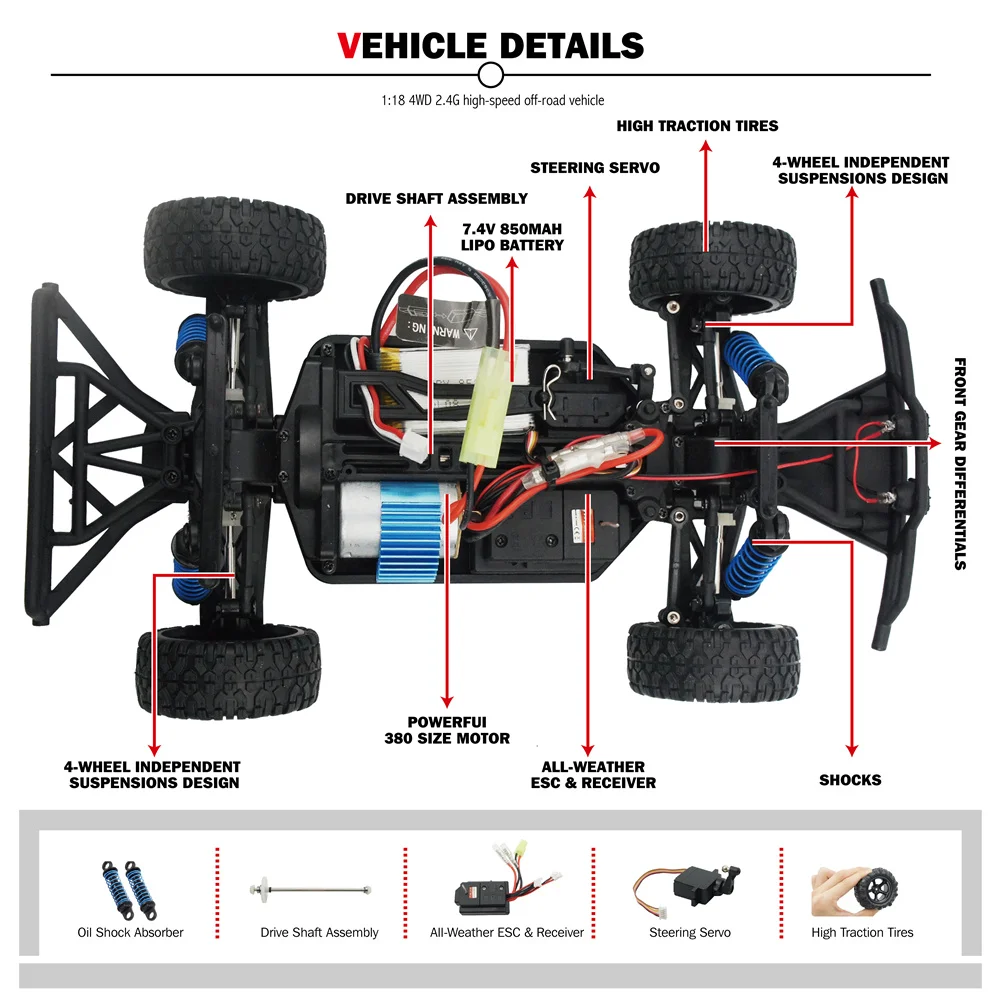 50 км/ч 1:18 полноприводный Радиоуправляемый автомобиль 9301 машина на дистанционном