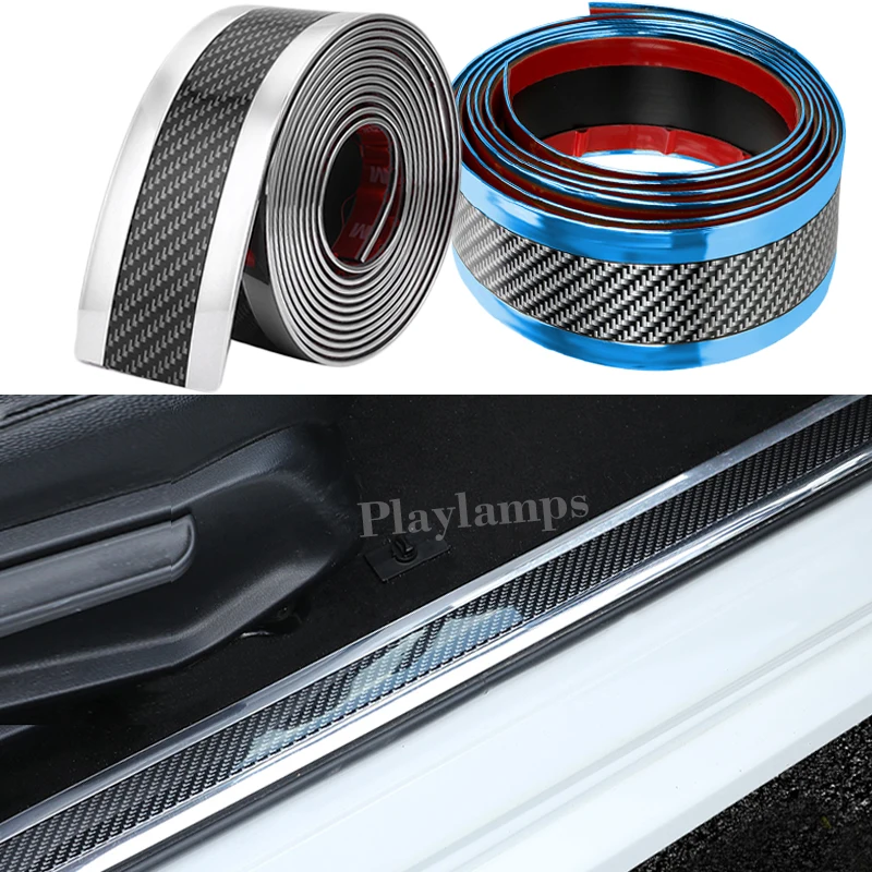 

Carbon Fiber Rubber Moulding Strip Soft Covers Trim Bumper Strip Car Door Sill Protector Edge Guard Car Stickers for Lexus