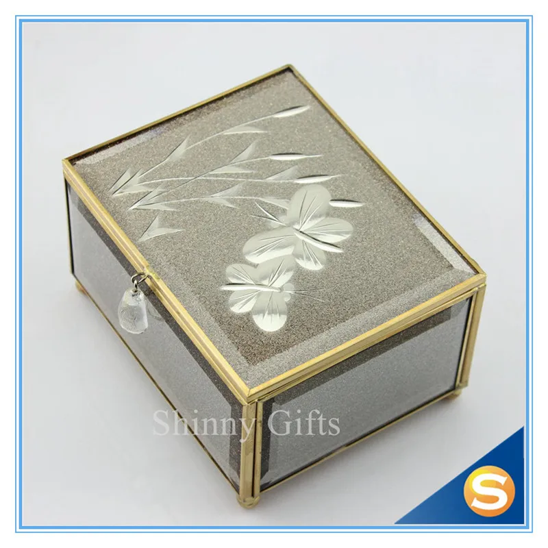 Gold color glass jewelry box (6)