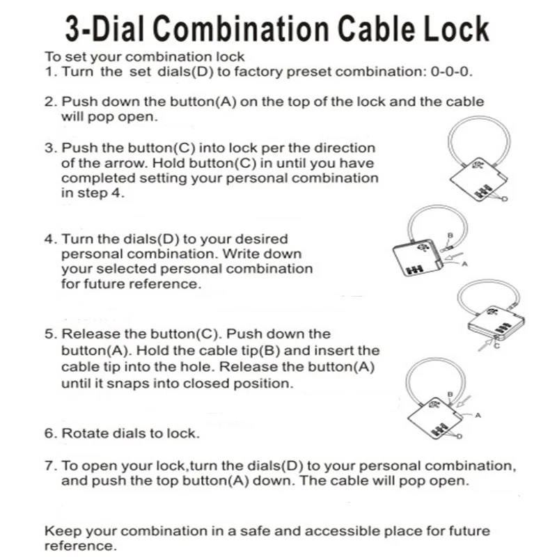JULY'S SONG 3 Digit Code Combination TSA Metallic Customs Password Lock For Travel Bag Convenient Accessories For Drawer