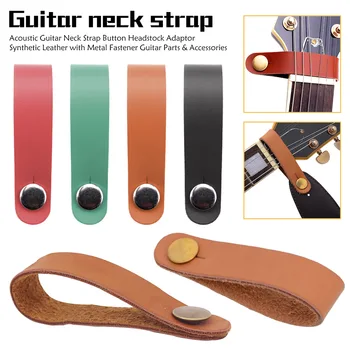 

Acoustic Guitar Neck Strap Button Headstock Accessories Adaptor Synthetic Leather with Metal Fastener Guitar Parts Classics