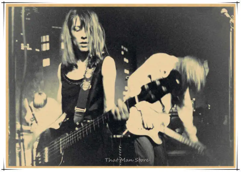Рок Группа Sonic Youth постер ретро ностальгия крафт бумага декоративная роспись