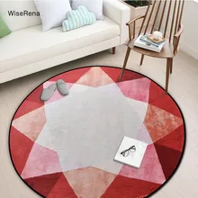 Красочные геометрические круглые ковры большого размера гостиной украшения для спальни прикроватные коврики Нескользящие Коврики для ванной комнаты украшения дома tapete