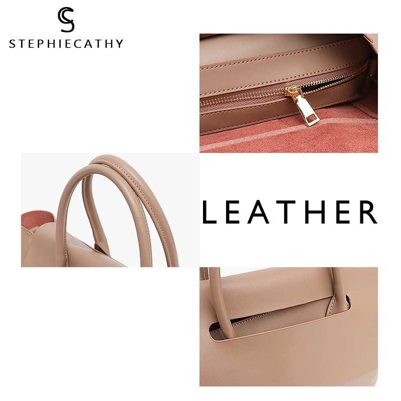 SC Fashion Brand Leather Lady Totes Women Trapeze Bags Shoulder&Crossbody Bag Female Large Flap Gen