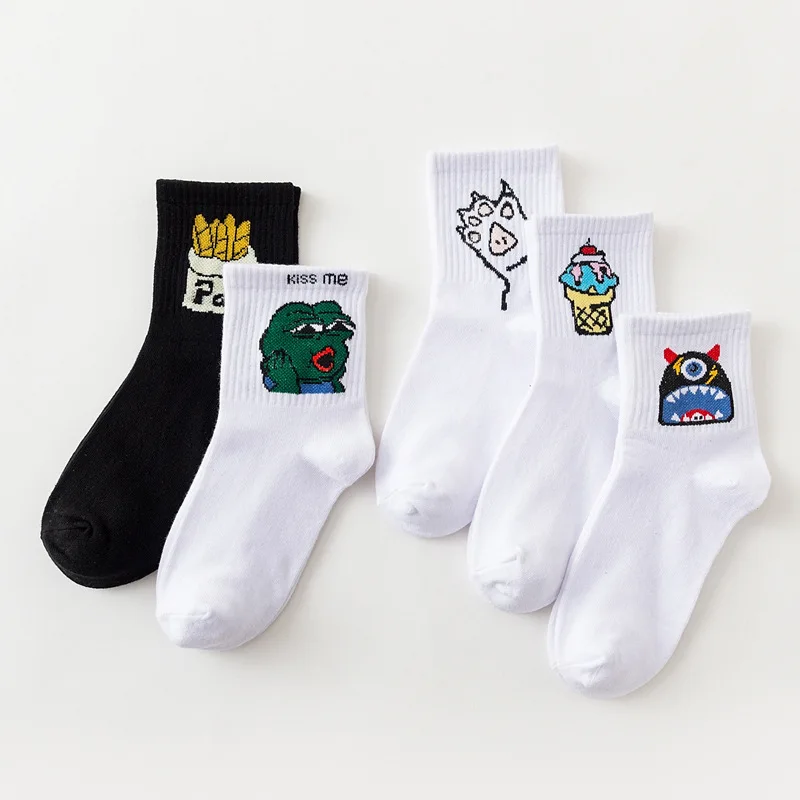 

Fashion Cartoon Character Cute Short Socks Women Harajuku Cute Patterend Ankle Socks Hipster Skatebord Ankle Funny Female S-8