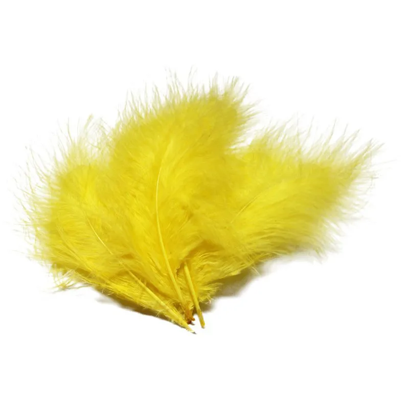 100 шт 4-6 дюймов 10-16 см куриные пары перья индейки Марабу на карнавал Хэллоуин Рождество DIY ремесло - Цвет: Цвет: желтый