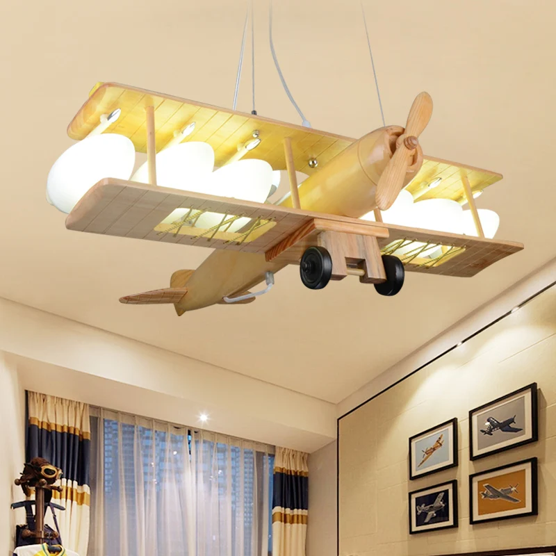 

Pine machine Pendant Lights modern Chinese rural children room lights led bedroom boy room lights creative personality TA9212