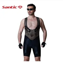 Santic Men MTB Shorts Cycling Bib Shorts Downhill With Anti Slip Gel Padded Bicycle Shorts Anti-sweat Cycling Pad Breathable