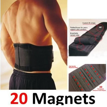 

Women Men Double Adjust Relief Back Pain Belt Waist Support 20pcs Magnets Orthopedic Man's Lumbar Belt Herniated Disc Brace