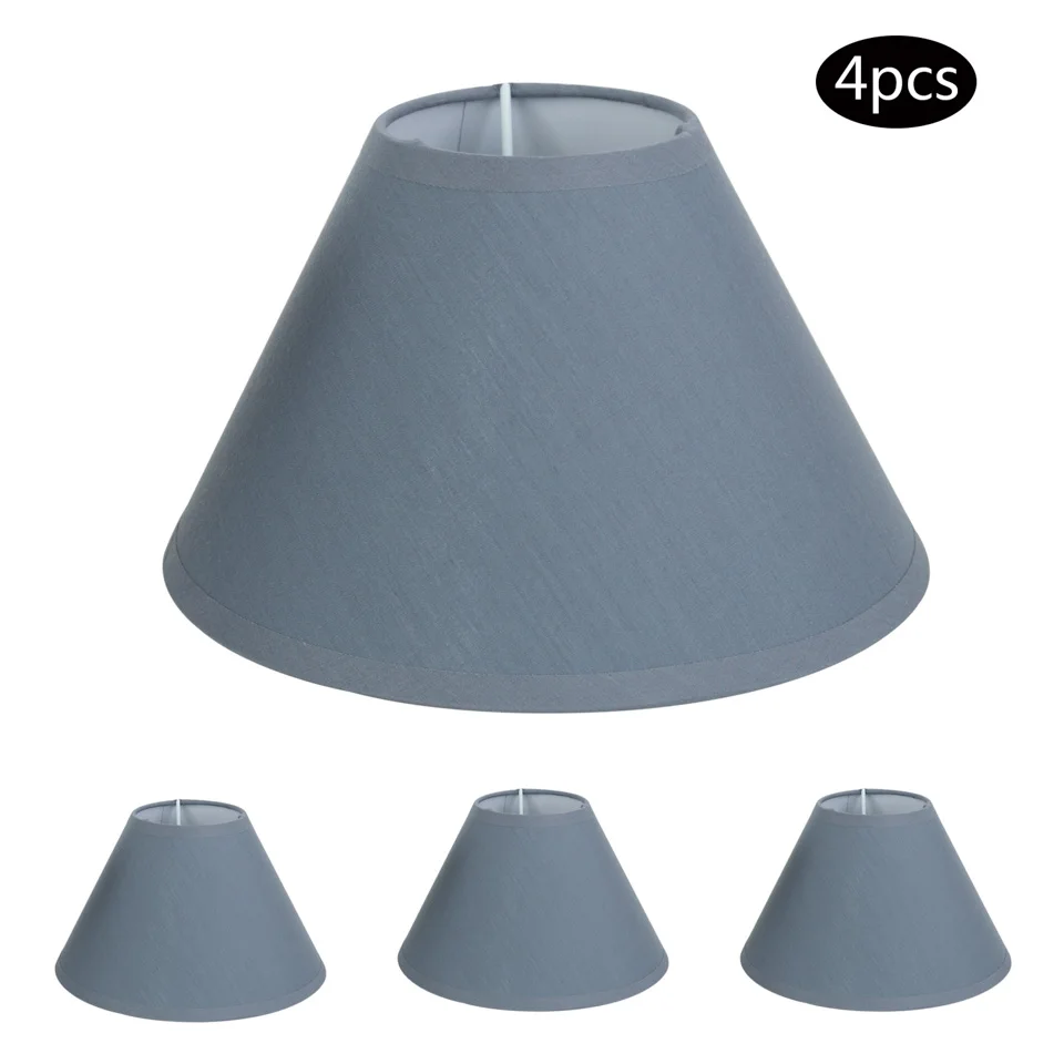 E14 E12 Chandelier Lamp Shades, Hardback Candle Cotton Linen Lampshade