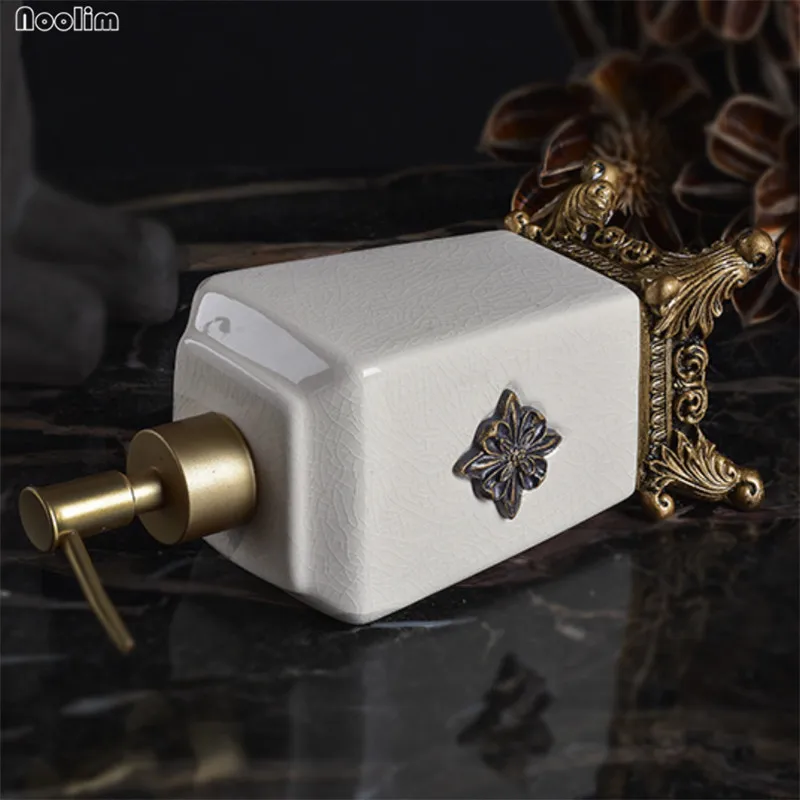 Soap Dispenser European Ceramic Hand Hand Sanitizer Bottle Shower Gel Shampoo Soap Empty Bottle Hotel Home Bathroom Lotion