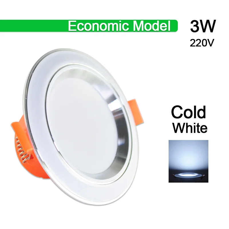 Потолочный светильник 18 Вт, 15 Вт, 12 Вт, 9 Вт, 5 Вт, 3 Вт, светодиодный светильник переменного тока, 220 В, 240 в, серебристый, белый, золотой, ультра тонкий алюминиевый круглый встраиваемый Светодиодный точечный светильник - Испускаемый цвет: 3W Cold White