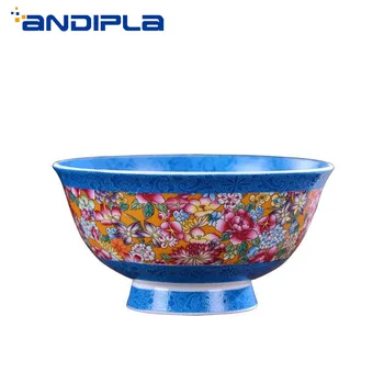 

5/6 inch Chinese Bone china Bowl Jingdezhen Ceramic Tableware Noodle Rice Bowls Vintage Ramen Fruit Bowl Kitchen Accessories New