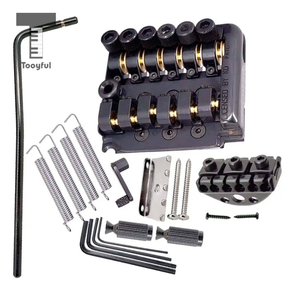 

Tooyful 6 String Tremolo Bridge Tailpiece for Headless Guitar Musical Instruments Durable
