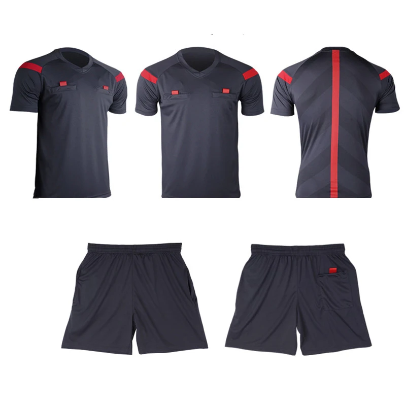 Referee Jersey Soccer Set 2017 Football Judge uniform Futbol Shirt Suit Tracksuits survetement football maillot de foot 2