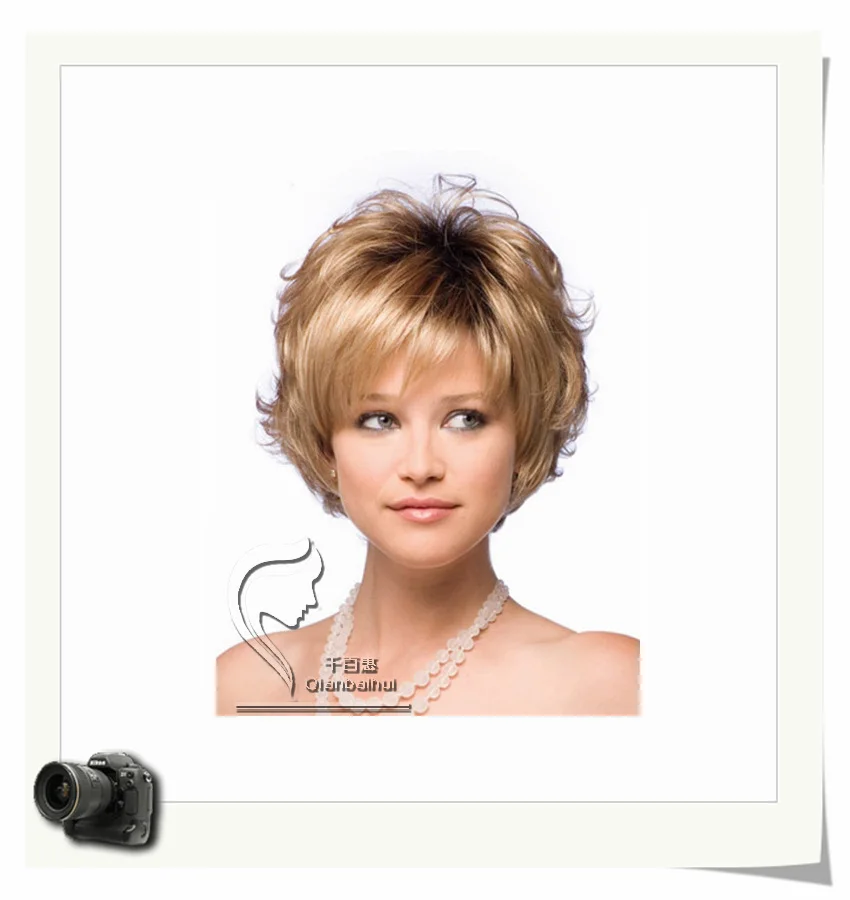 Brown Hair Cuts Pelucas Pelo Corto Playful Pixie Cut Wig Wavy Hair