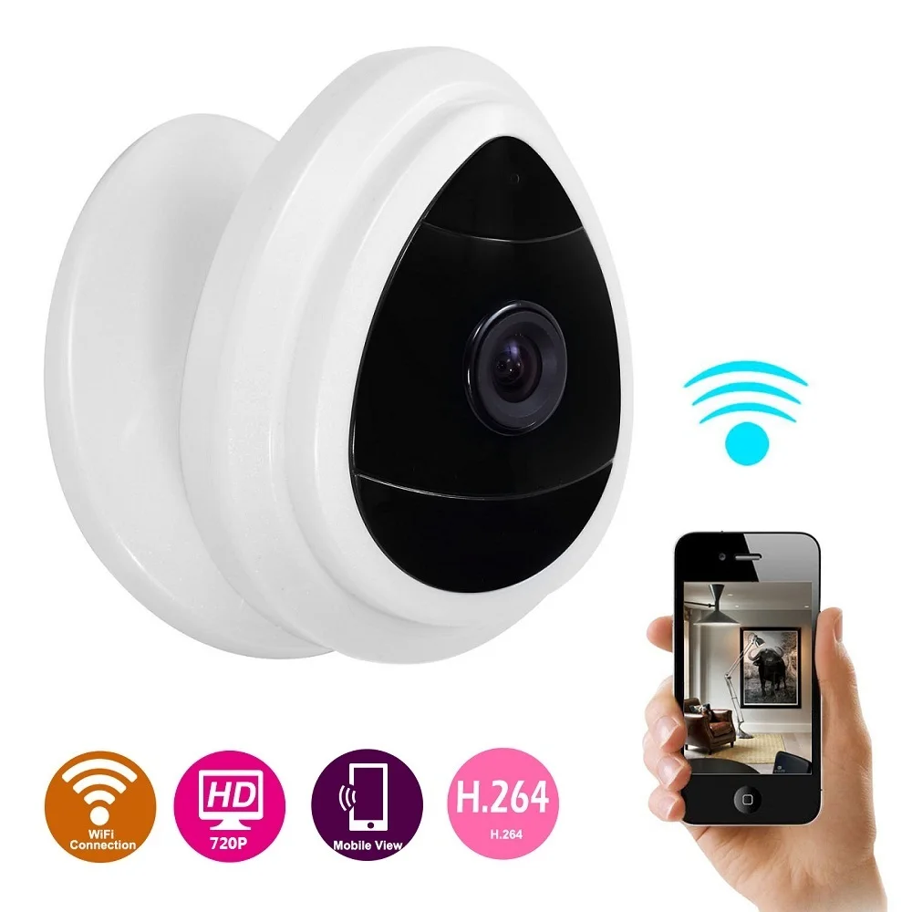 Сетевая мини IP камера безопасности SecuPlug + 720P HD Wi Fi беспроводная радионяня