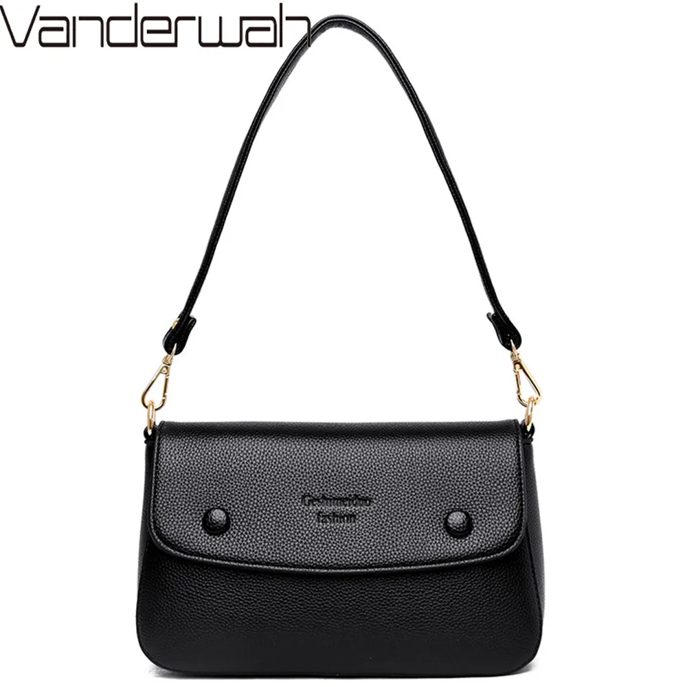 

Women's Genuine Leather Handbags All-match Shoulder CrossBody Bags Fashion Messenger Bag Ladies Solid Color Femme Women Bags