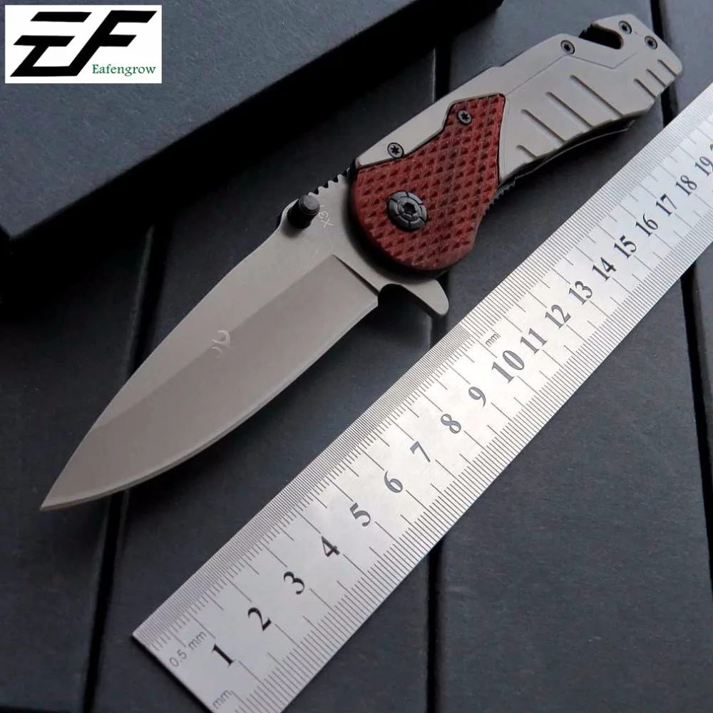 Складной нож Eafengrow X31 с титановой ручкой 440C тактический охотничий для выживания